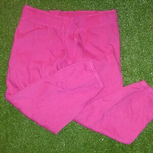 Capri Pink Sweatpants Elastic Waistband Ties 11/14 - No Brand Tag